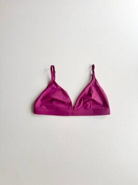 Aritzia TALULA Justin Fuchsia Pink Purple Jersey Triangle Bralette Bra, Size M